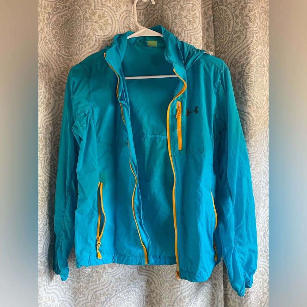 Blue lightweight sun protection jacket